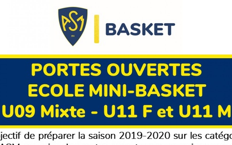 ASM Basket : Portes Ouvertes de l’Ecole de Basket