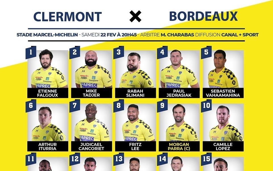 9 joueurs issus de la Formation Clermontoise alignés face à l’UBB