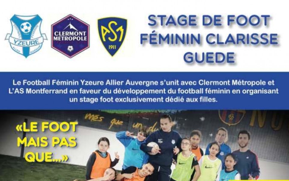 ASM FOOTBALL :Stage de Foot Féminin Clarisse GUEDE du 21/09/2019 au 24/09/2019