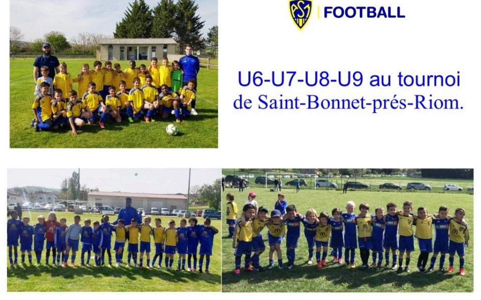 ASM FOOTBALL :Les débutants en tournoi à Saint-Bonnet-prés-Riom.