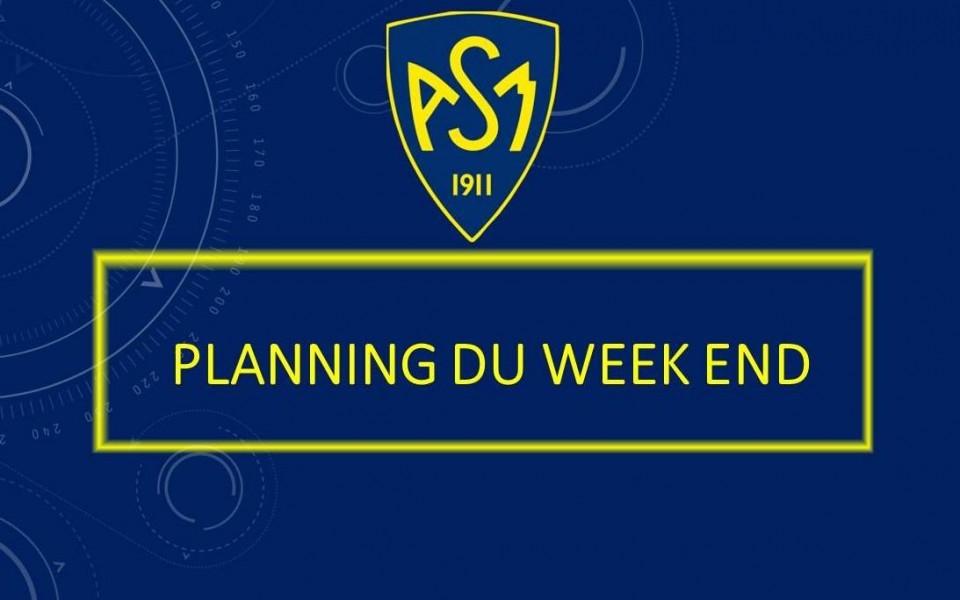ASM FOOTBALL :Planning du week-end du 12 au 13 septembre 2020