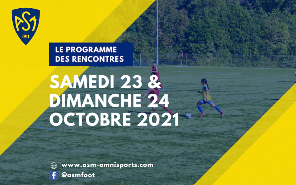 ASM Fotball : Programme du week-end