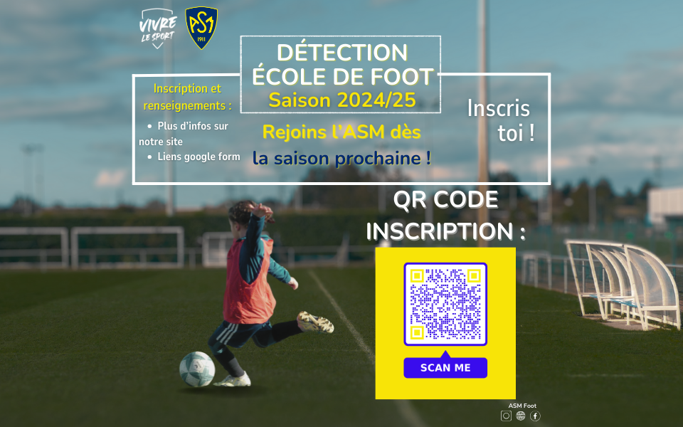 Les détections pour l’école de foot commencent !