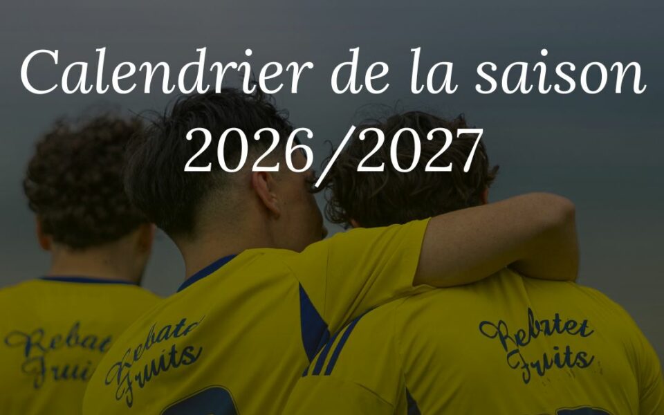 Calendrier de la saison – Seniors R2