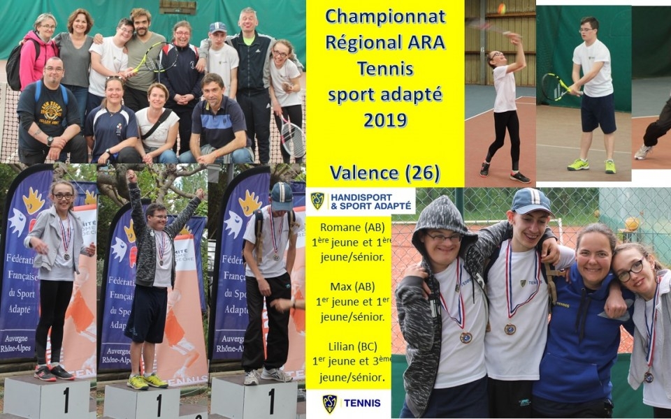 [RESULTATS] Tennis Adapté Championnat ARA : 3 titres de Champions régionaux !