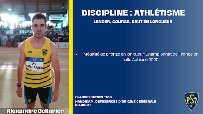 Alexandre Cellarier ASM Handisport Athlétisme