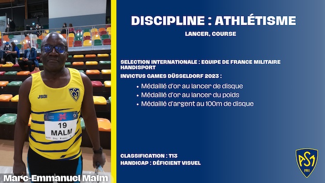 Marc-Emmanuel Malm ASM Handisport Athlétisme