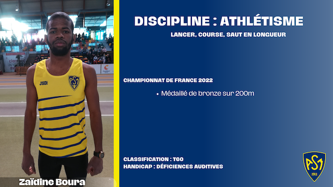 Zaïdine Boura ASM Handisport Athlétisme