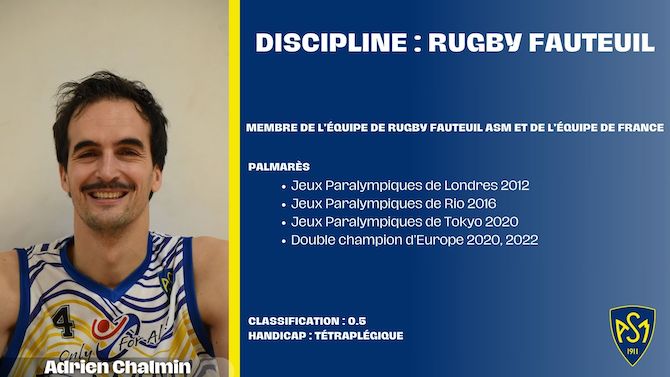 Adrien Chalmin - joueur de rugby fauteuil