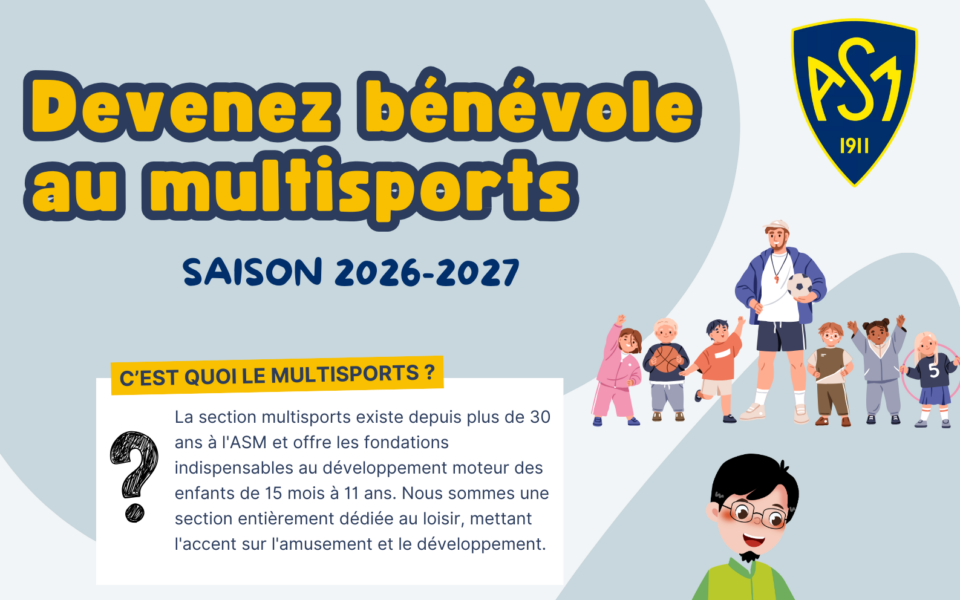 Devenez bénévole à l’ASM Multisports !