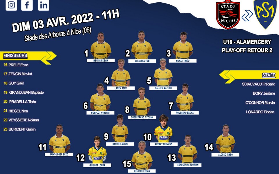 Le programme du week-end du 2 et 3 Avril