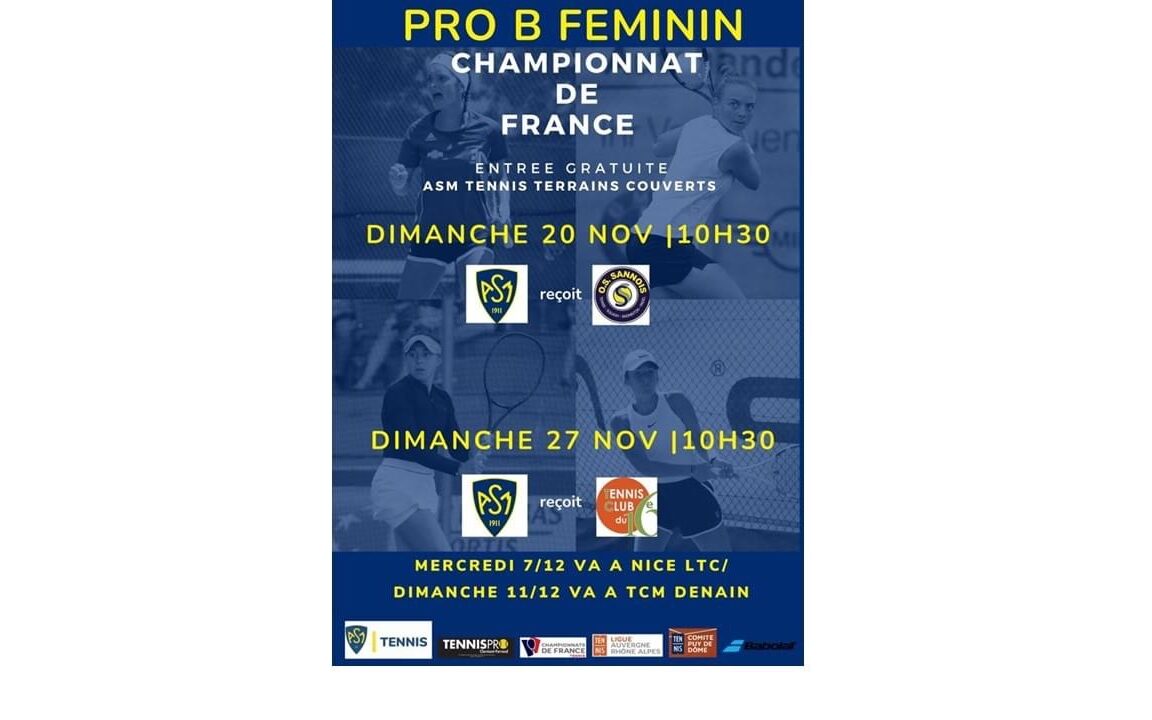 Championnat de France PRO B féminine ce dimanche à l’ASM