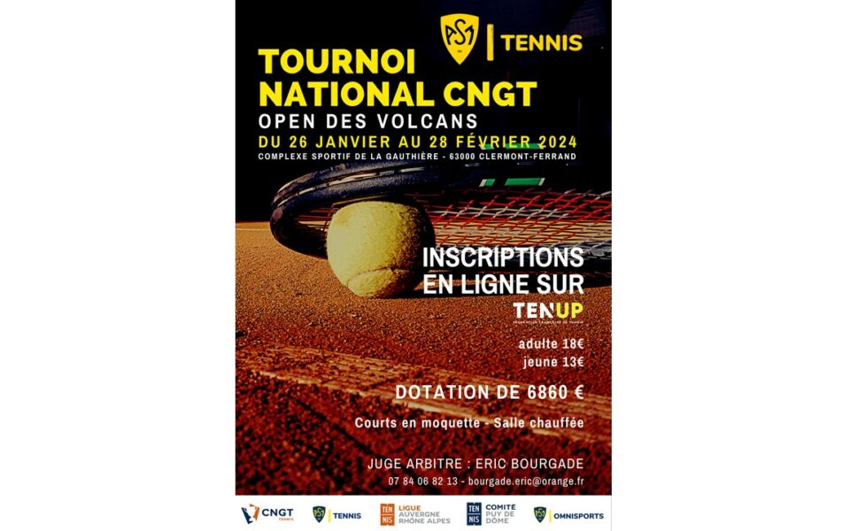 Le tournoi CNGT débute dans 10 jours ! A vos inscriptions !