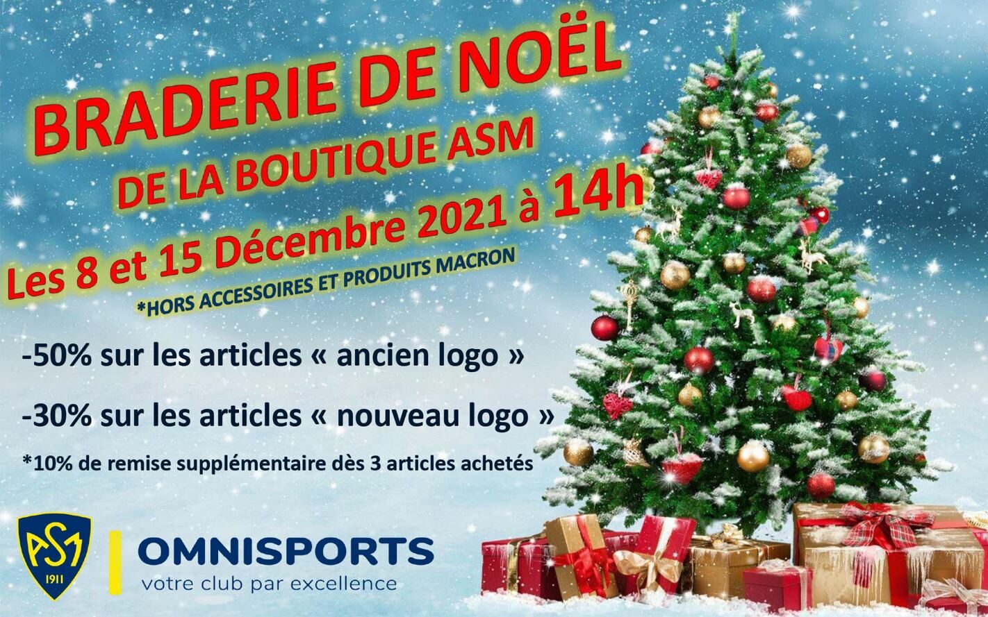 L’ASM organise sa braderie de Noël les mercredis 8 & 15 décembre