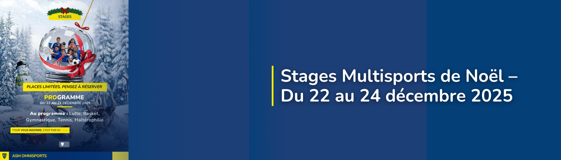 Stages Multisports de Noël – Du 22 au 24 décembre 2025