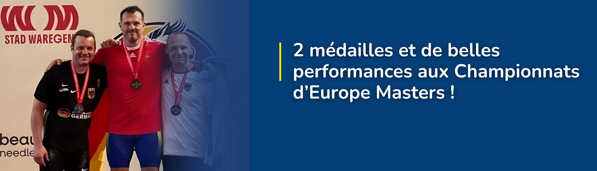 2 médailles et de belles performances aux Championnats d’Europe Masters !