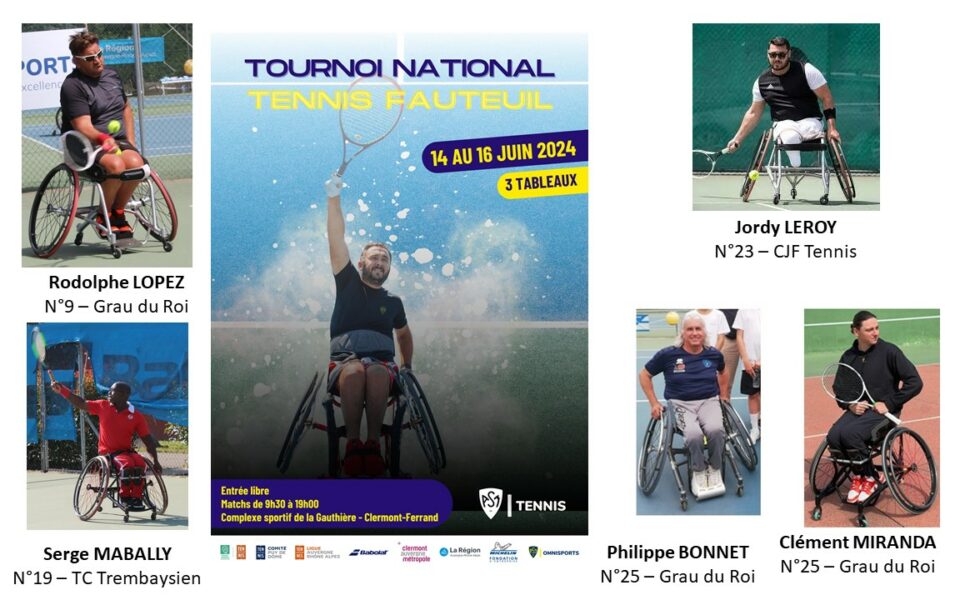 J-10 avant la 6ème édition du tournoi national tennis-fauteuil ! Du 14 au 16 juin 2024