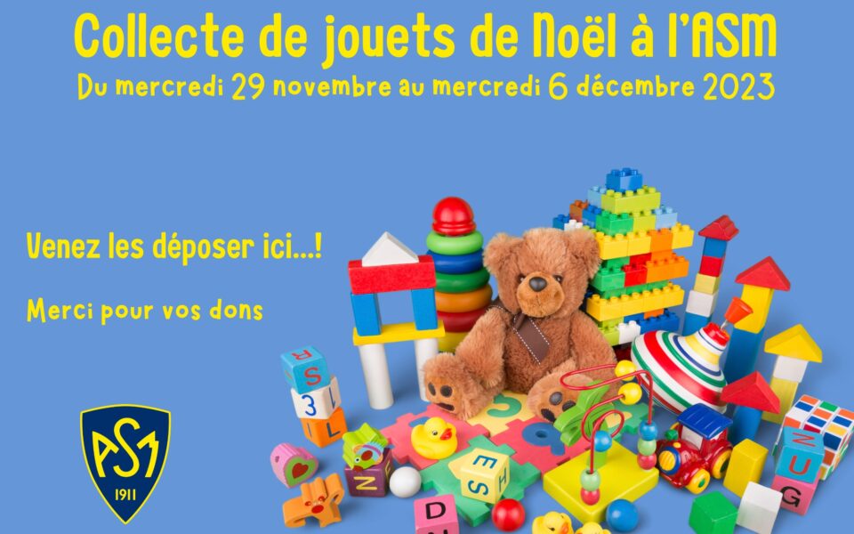 La Commission des Bénévoles et l’équipe SAJ organisent à nouveau une collecte de jouets du mercredi 29 novembre au mercredi 6 décembre 2023