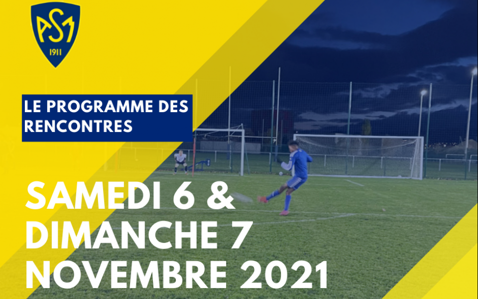 ASM Football : Programme du week-end 6 & 7 Novembre
