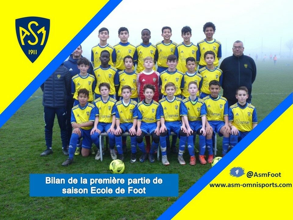 ASMFootball : Bilan Ecole de Foot à la trêve de NOEL