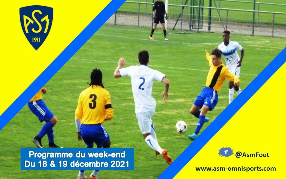 ASM Football : Planning du week-end du 18 & 19 décembre  2021