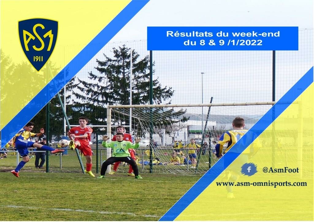 ASM Football : résultats du week-end du 8 & 9 janvier 2022