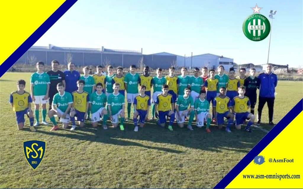 ASM Football : Match de championnat en retard des U14R1 : ASM 3 – 4 ASSE