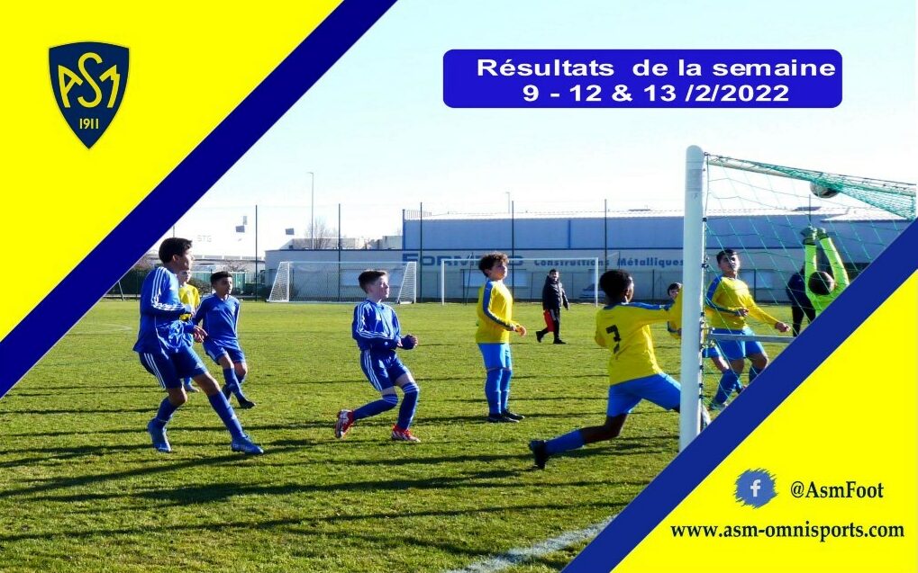 ASM Football : Résultats de la semaine du 9 - 12 & 13 Février 2022