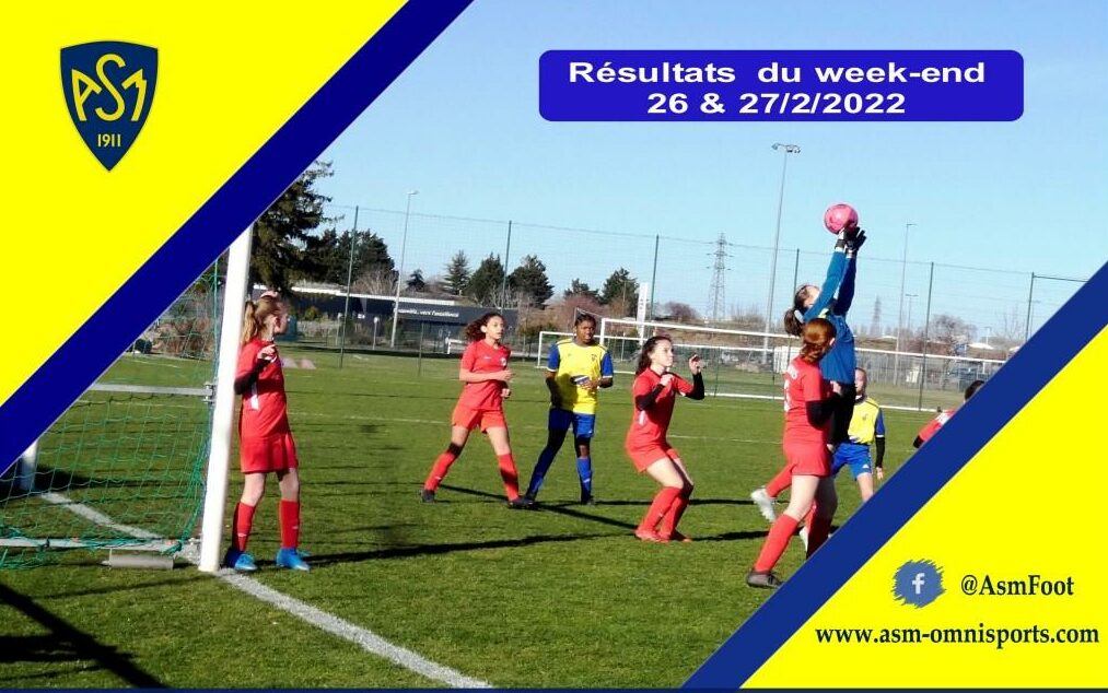 ASM Football : Résultats du week-end du 26 & 27 Février 2022
