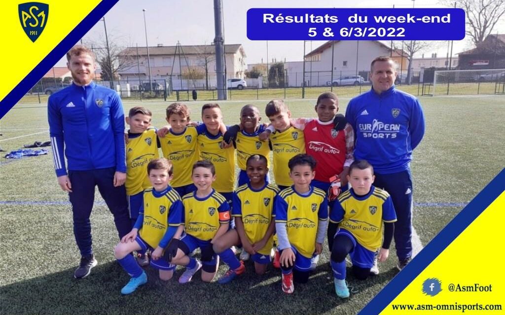 ASM Football : Résultats du week-end du  5 & 6 mars 2022