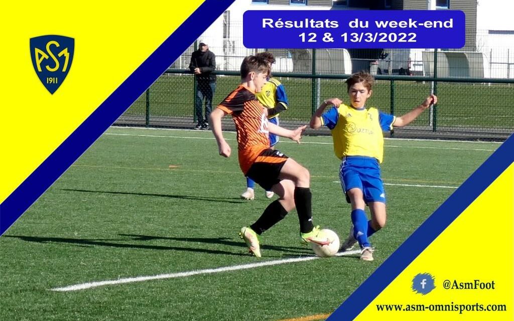 ASM Football : Résultats du week-end du 12 & 13 mars 2022
