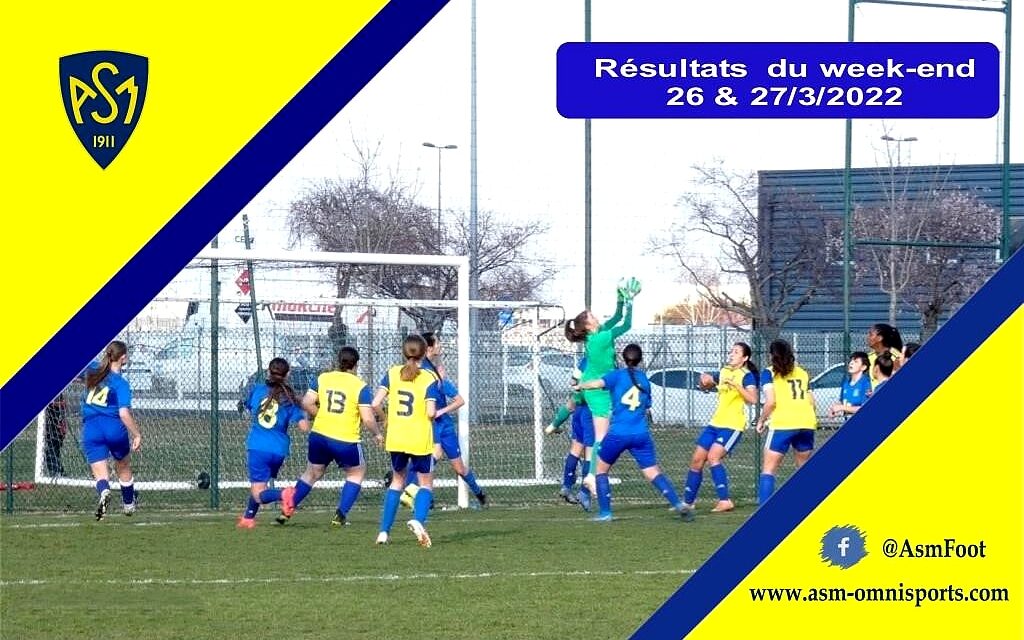 ASM Football : Résultats du week-end du 26 & 27 mars 2022
