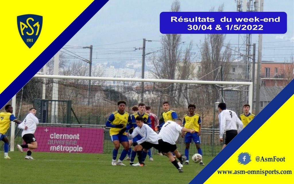 ASM Football : Résultats du week-end du 30/04 & 1 mai 2022
