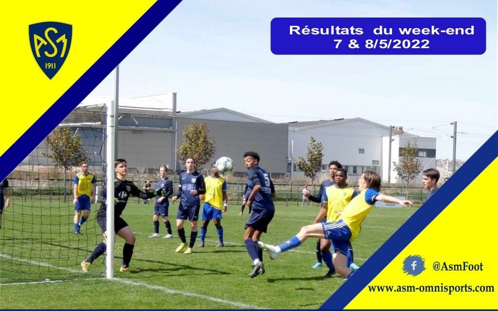 ASM Football : Résultats du week-end du 7 & 8 mai 2022