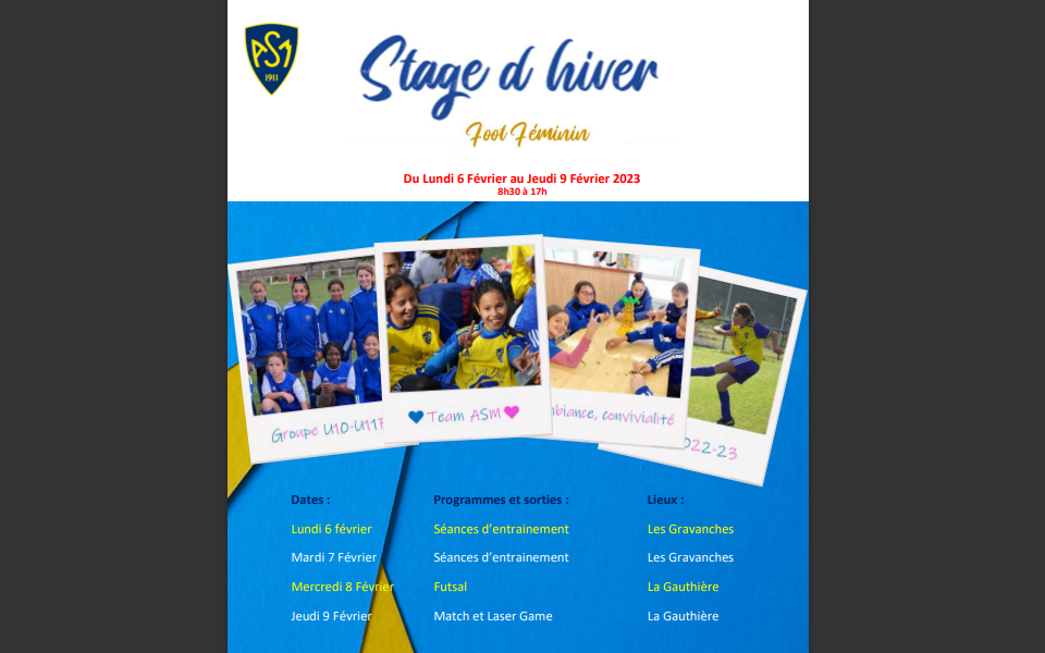Stage foot féminin