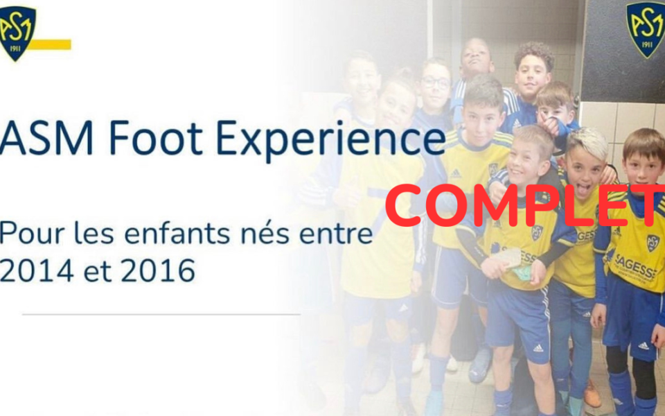 ASM Foot Experience : Les inscriptions sont complètes !