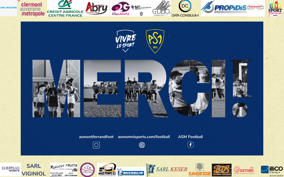 Remerciement pour nos sponsors !