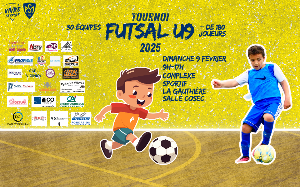 Tournoi futsal U9 : Rendez-vous le 9 février !