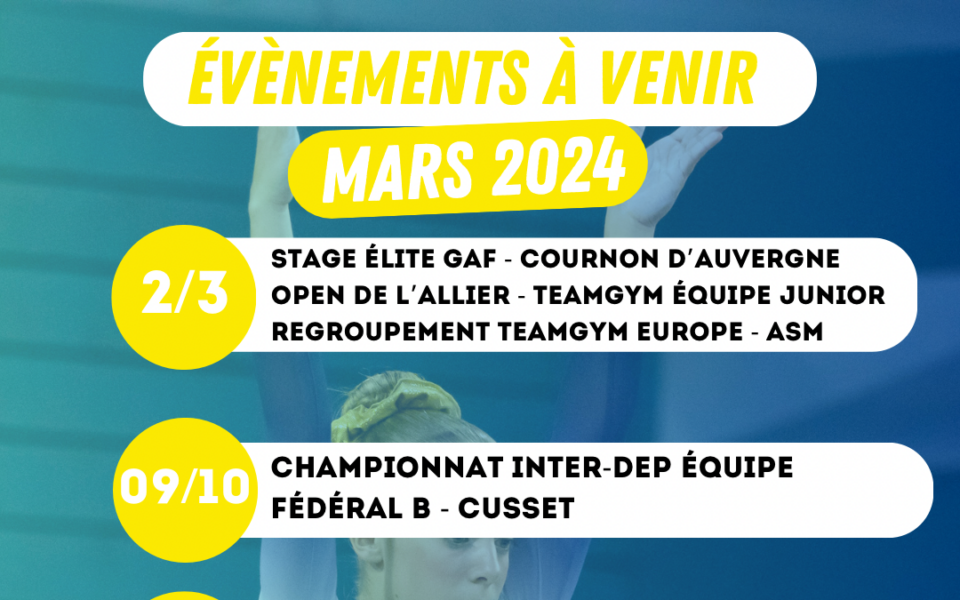 Evènements mars 2024