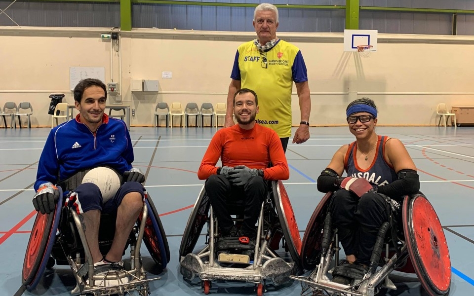 Nos asémistes du rugby fauteuil en stage avec l'équipe de France