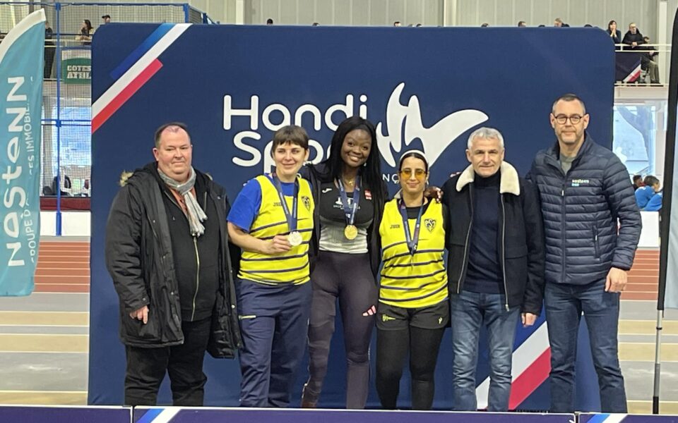 2 médailles en lancer de poids au Championnat de France d'athlétisme handisport à Saint-Brieuc !